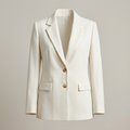 Illustrative AI-generated image of an ivory women's tailored blazer