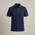 Illustrative AI-generated image of a men's classic navy polo shirt